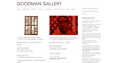 Desktop Screenshot of goodman-gallery.com